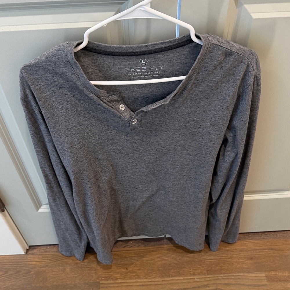 Free Fly Gray Long Sleeve Henley
